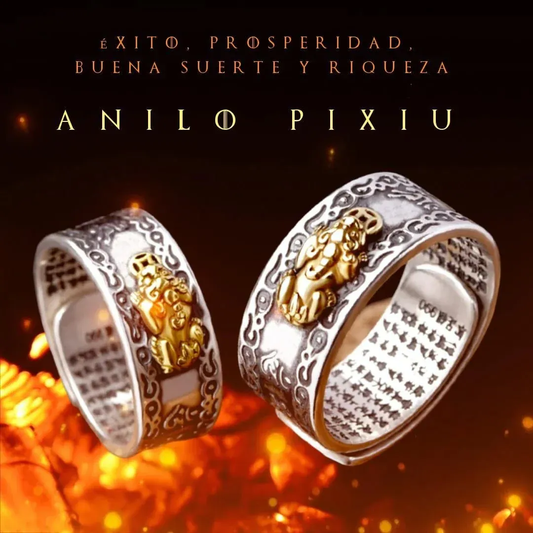 Anillo de la Prosperidad Pixiu – Amuleto Feng Shui de Buena Suerte y Abundancia (Tamaño Ajustable)