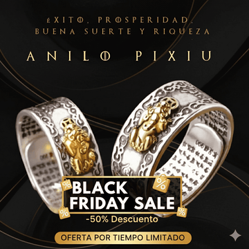 Anillo de la Prosperidad Pixiu – Amuleto Feng Shui (Tamaño Ajustable) ¡Oferta Black Friday!